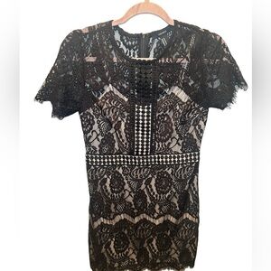 Forever 21 Black Lace Sheath Dress Size M